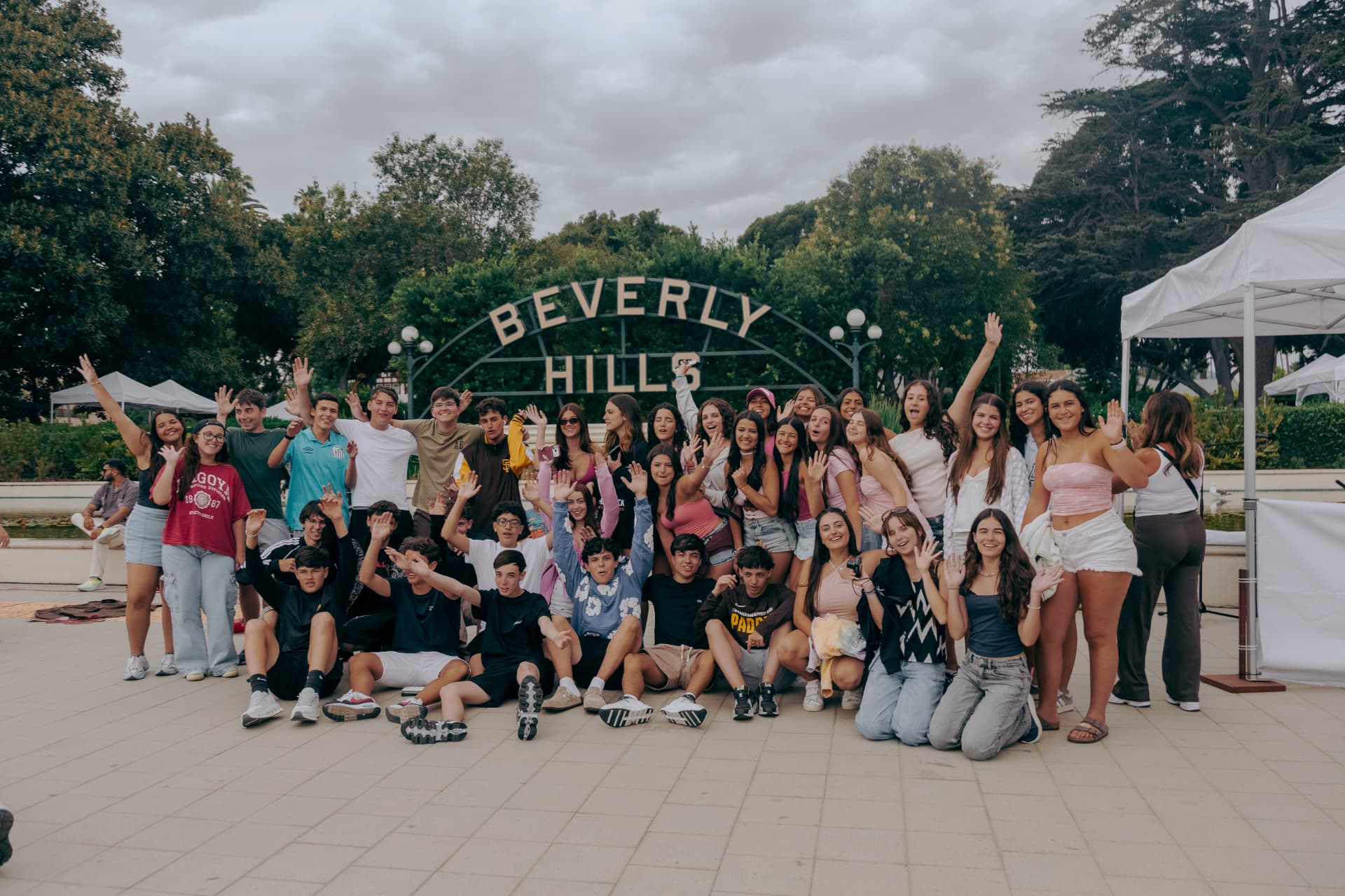 Grupo de estudantes T&C em Beverly Hills