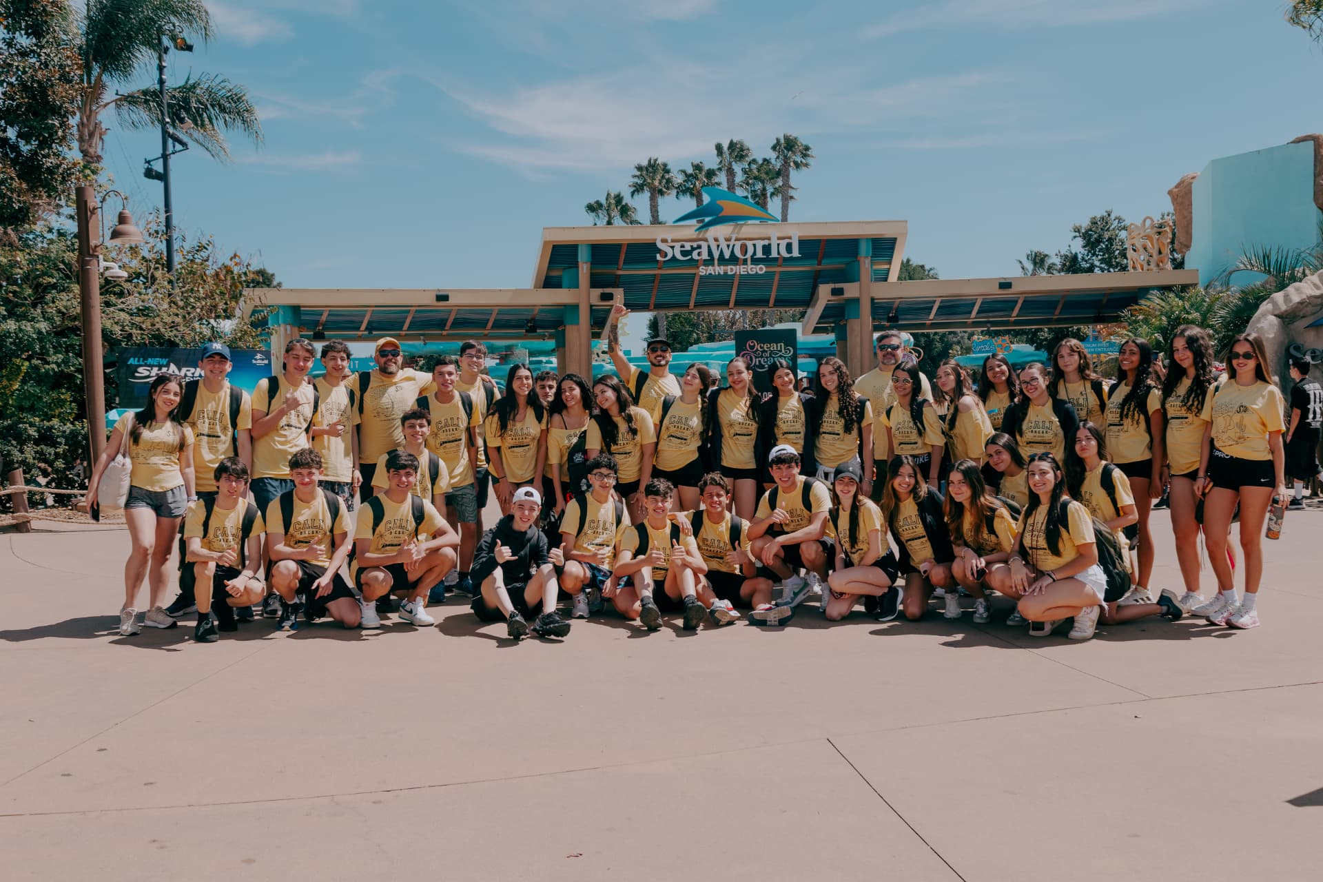 Grupo de estudantes T&C no SeaWorld San Diego